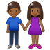 👫🏾 woman and man holding hands: medium-dark skin tone display on Samsung